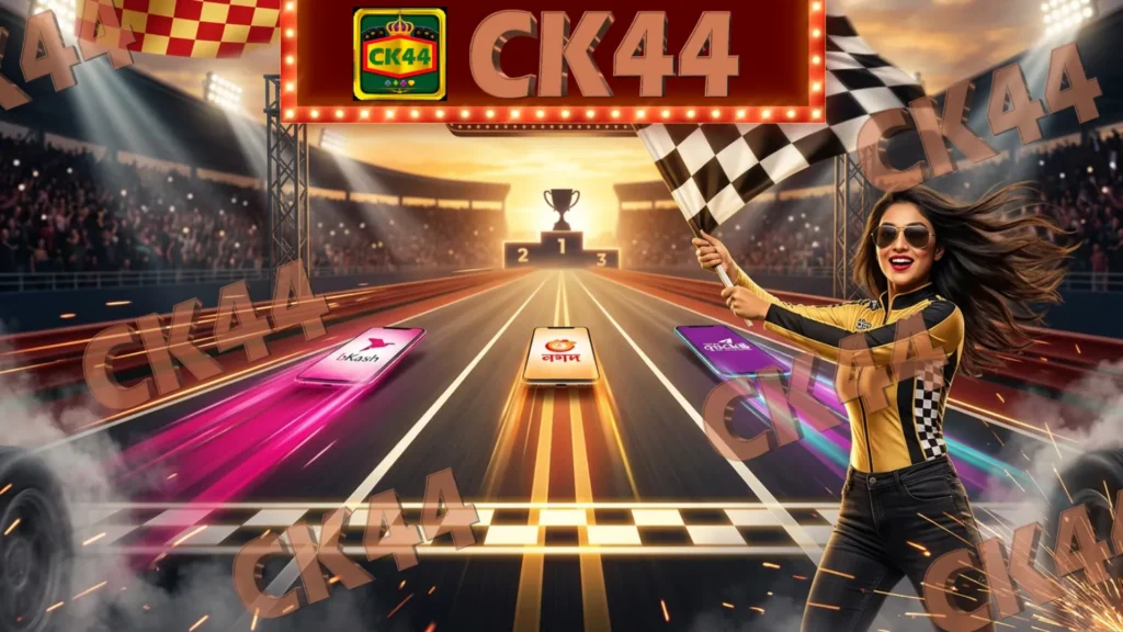 CK44 vs Nagad88 payment speed comparison chart showing bKash Nagad and Rocket settlement times tested across 45 cashouts for Bangladesh players