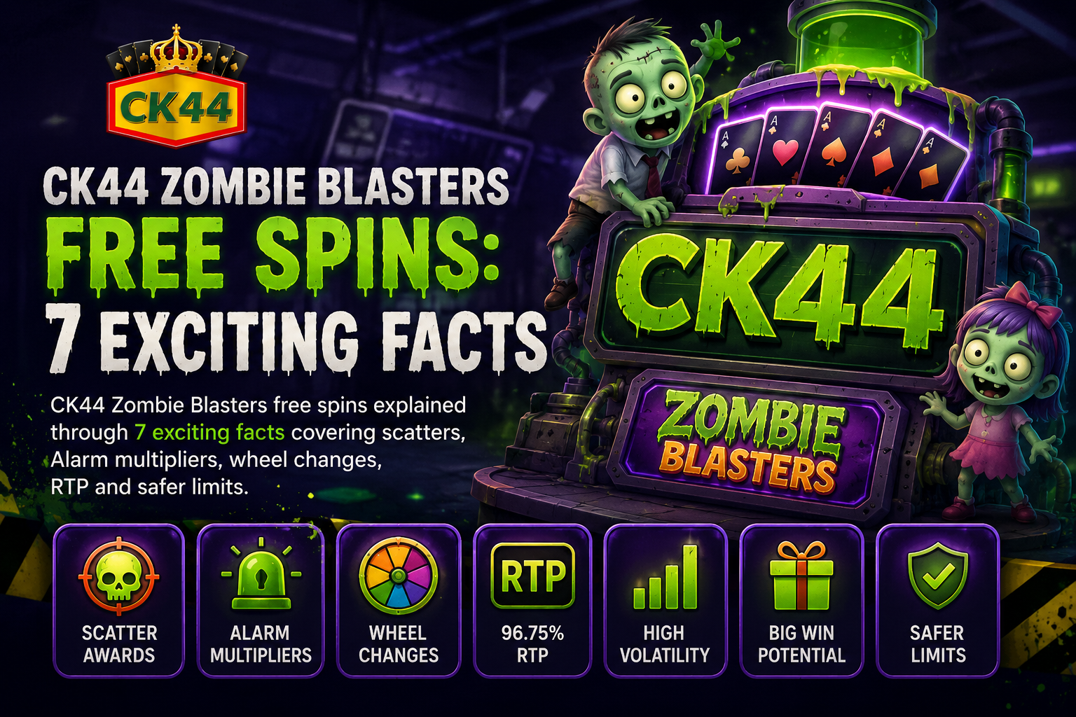 CK44 Zombie Blasters free spins and scatter guide